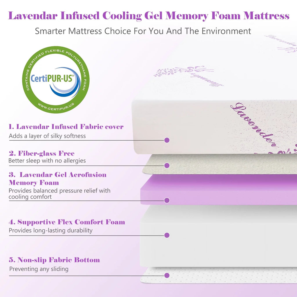 8 inch Memory Foam Twin Mattress E5555
