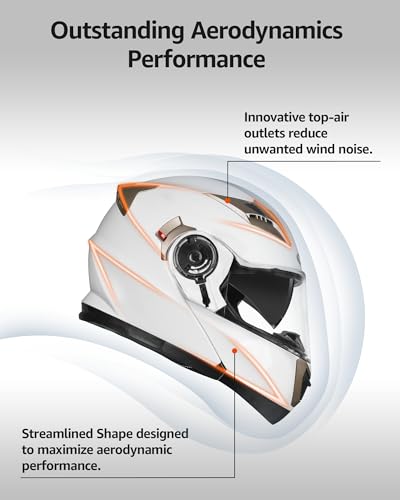DOT Approved Full Face Motorcycle Helmet with Flip Up Dual Visor K5336
