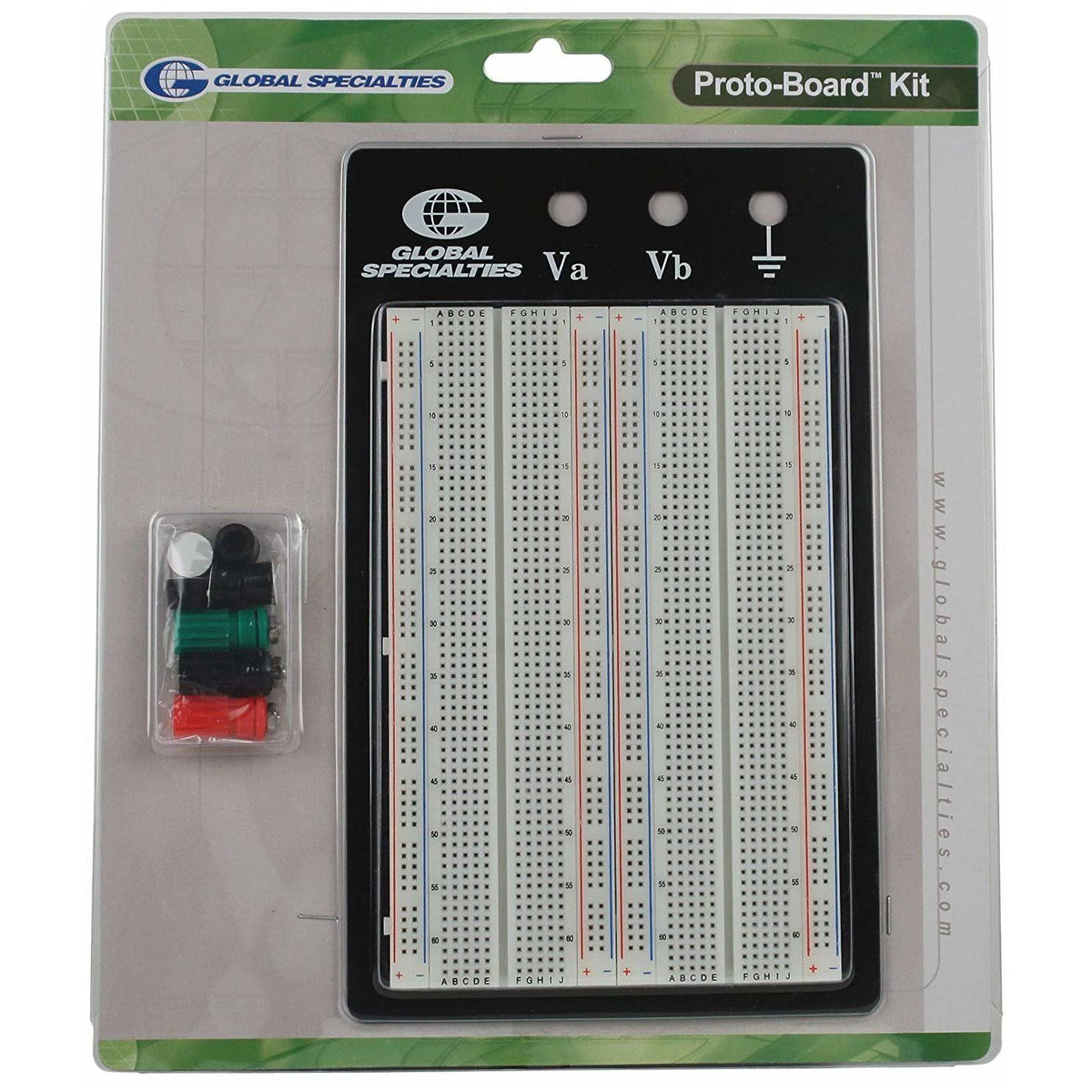Externally Powered Breadboard with Metal Back Plate 1260 Tie-Point J3441