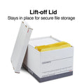 Corrugated Boxes Letter/Legal Size White/Gray 4/Carton Q636353