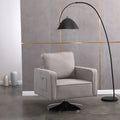 Grey Teddy Fabric Swivel Accent Chair K707