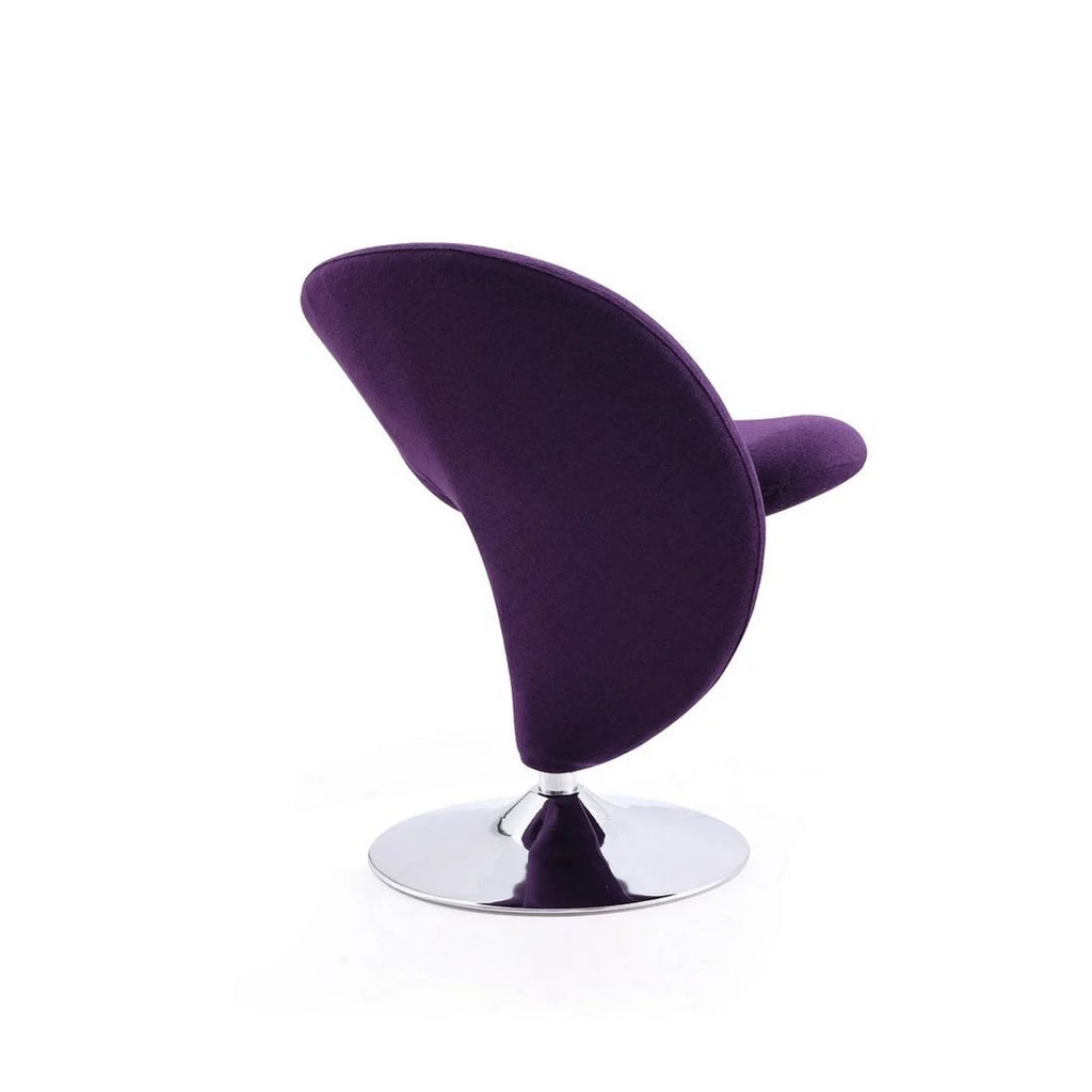 Purple Fabric Swivel Accent Chair O31324