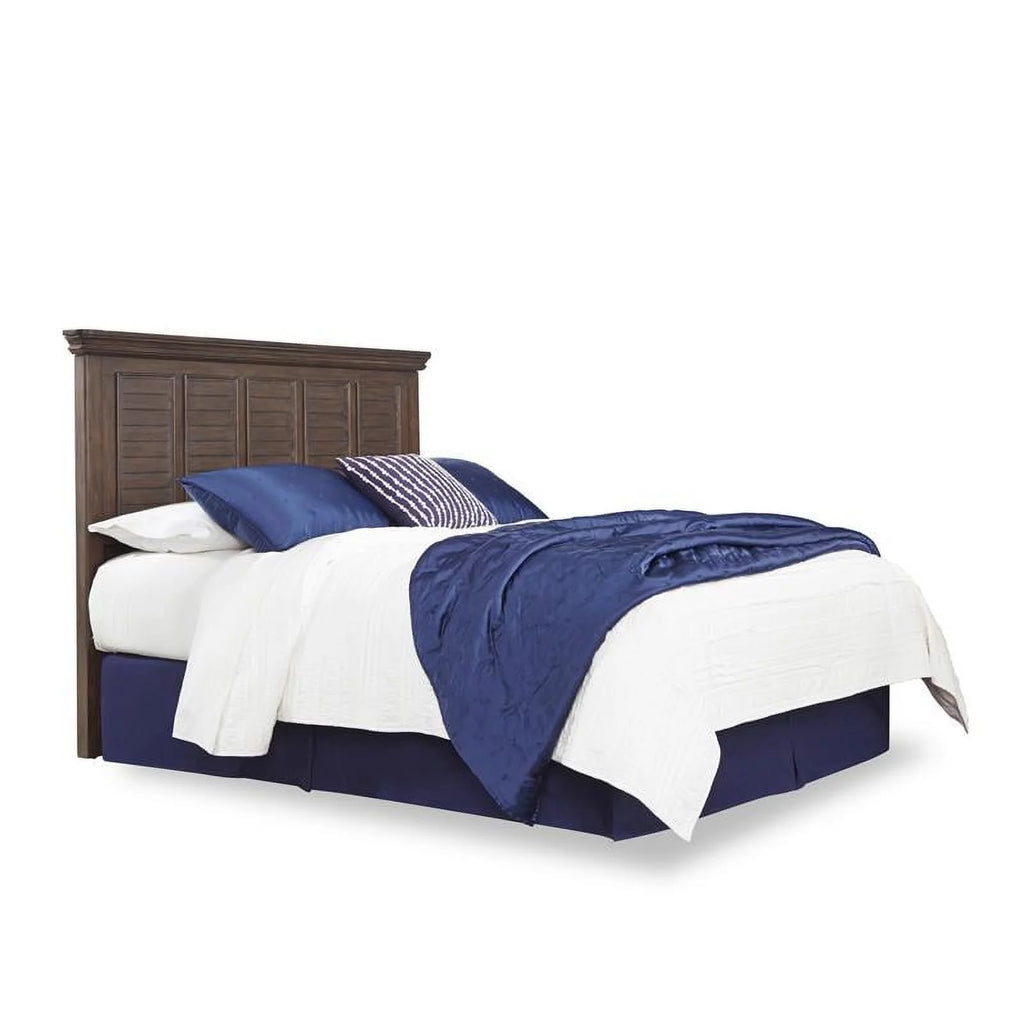 Wood Queen Headboard with Three Panels in Brown T409935
