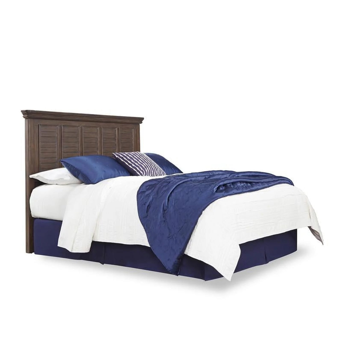 Wood Queen Headboard with Three Panels in Brown T409935
