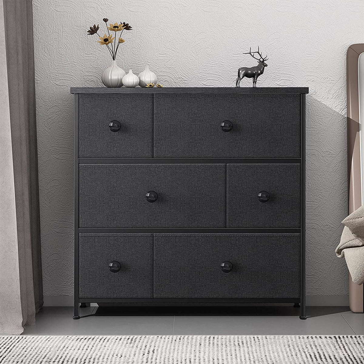 6 Drawer Steel Frame Storage Organizer Dresser O917