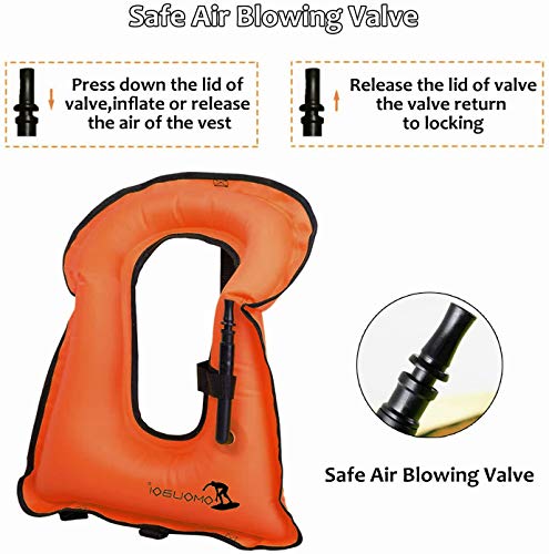 Inflatable Snorkel Vest for Adults 96-220 lbs F3082
