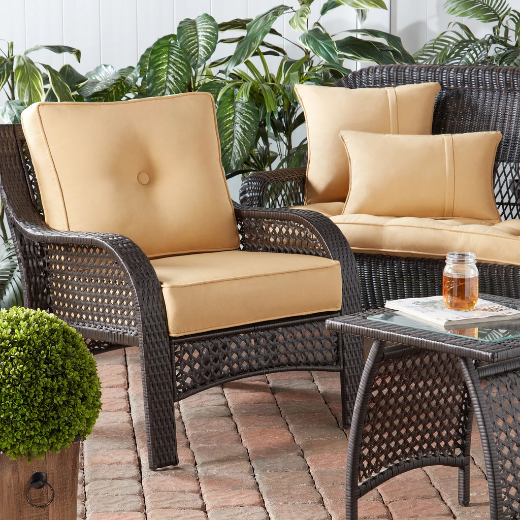 Wheat Outdoor 2-Piece Deep Seat Cushion Set I65188