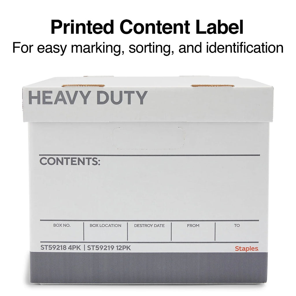 Corrugated Boxes Letter/Legal Size White/Gray 4/Carton Q636353