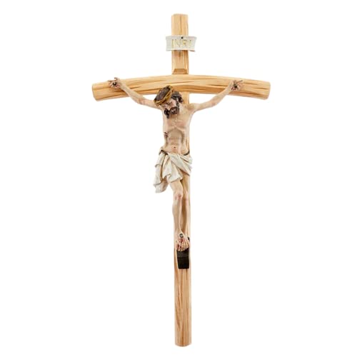 Large Wooden Crucifix with Resin Corpus, 24 inches K229232