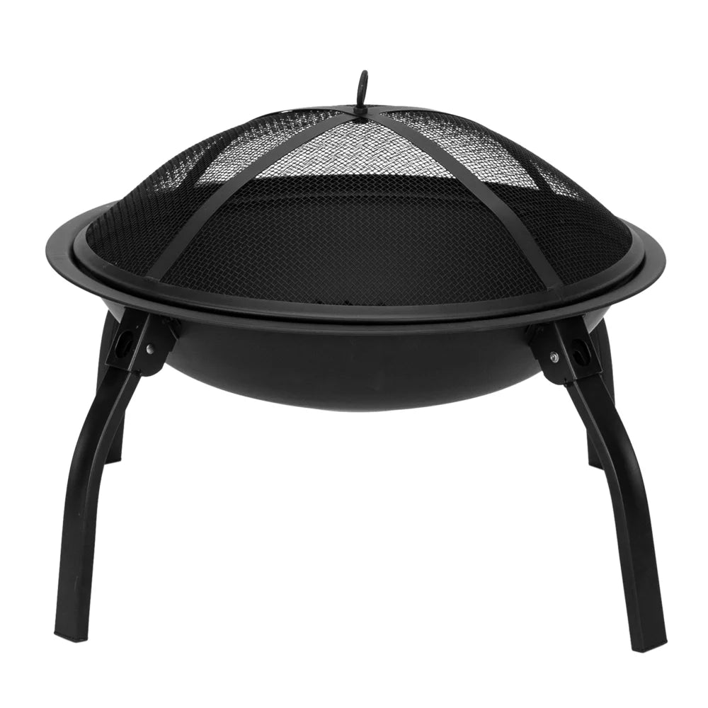 22'' Wood Burning Fire Pit with Lid X77874