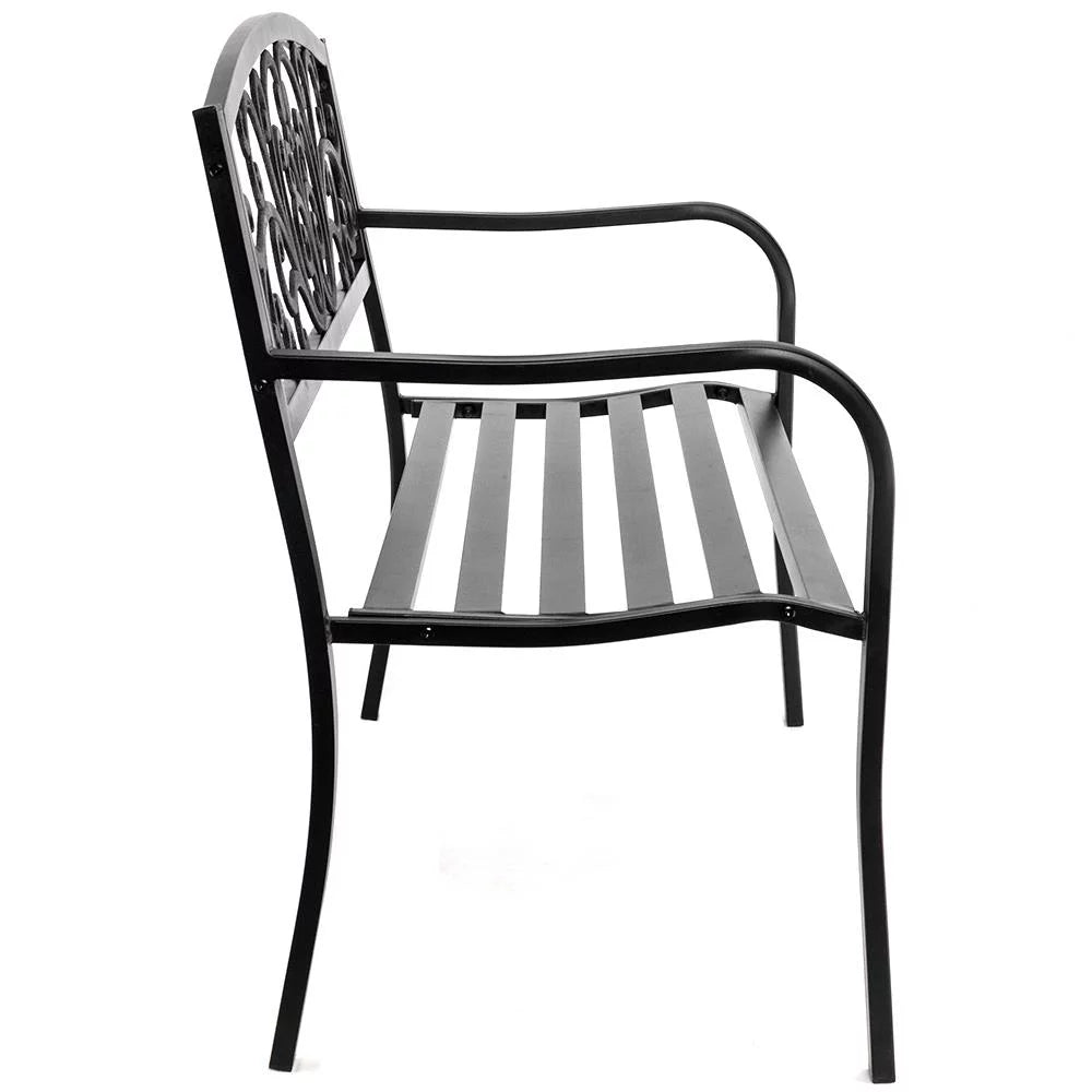 Black Iron Outdoor Bench C106