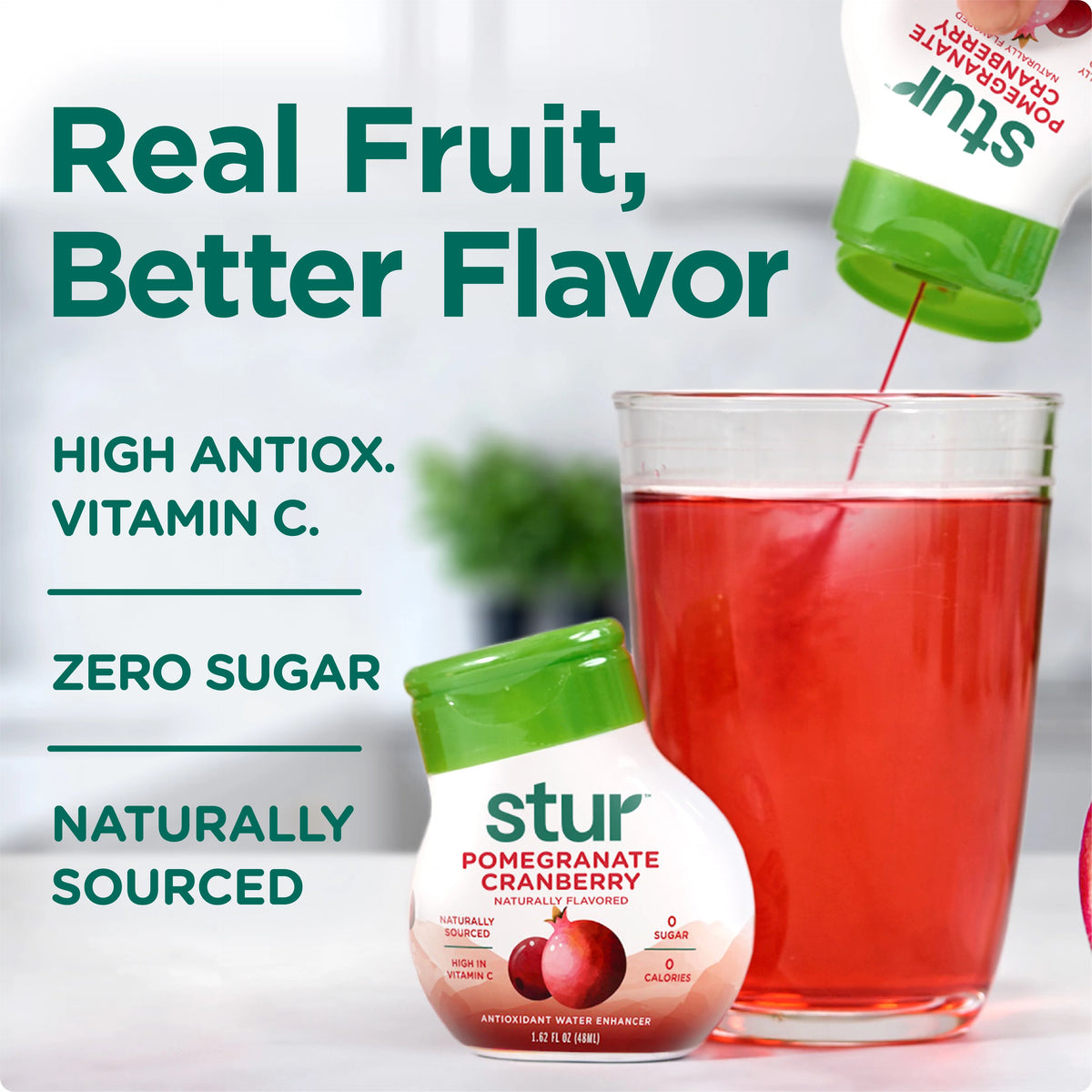 Pomegranate Cranberry Liquid Water Enhancer Drink Mix 1.62 fl oz Bottle 10 Pack L96415