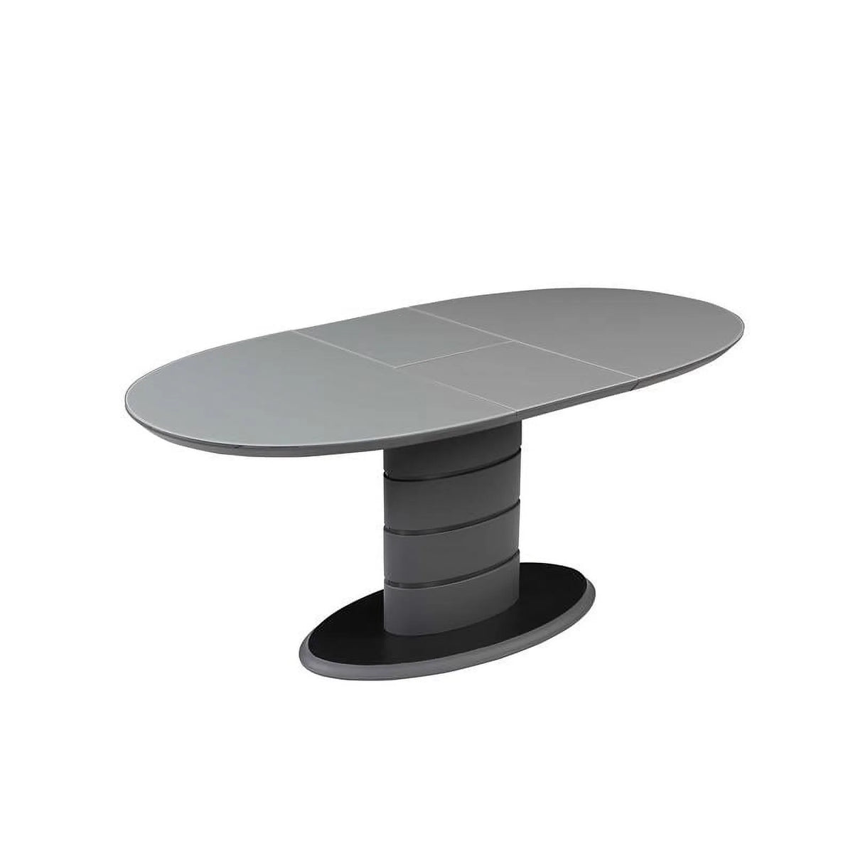 Matte Gray & Black Wood Dining Table J83809