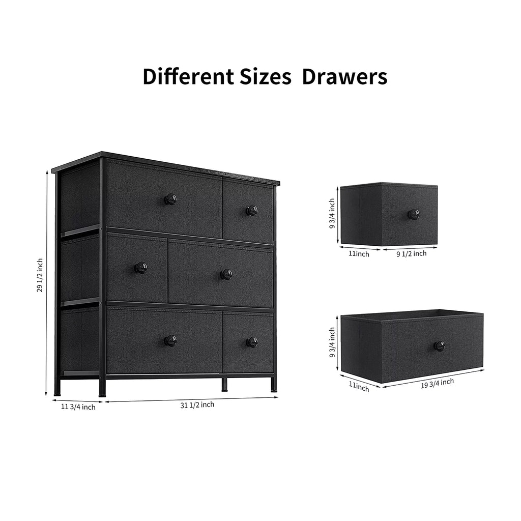 6 Drawer Steel Frame Storage Organizer Dresser O917