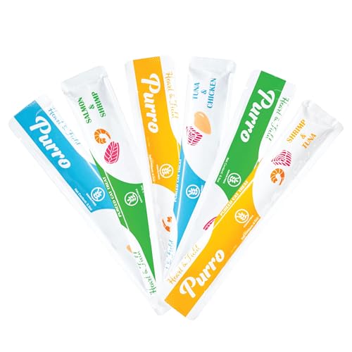 Squeezable Lickable Cat Treats Variety Pack, 52 Count B38824