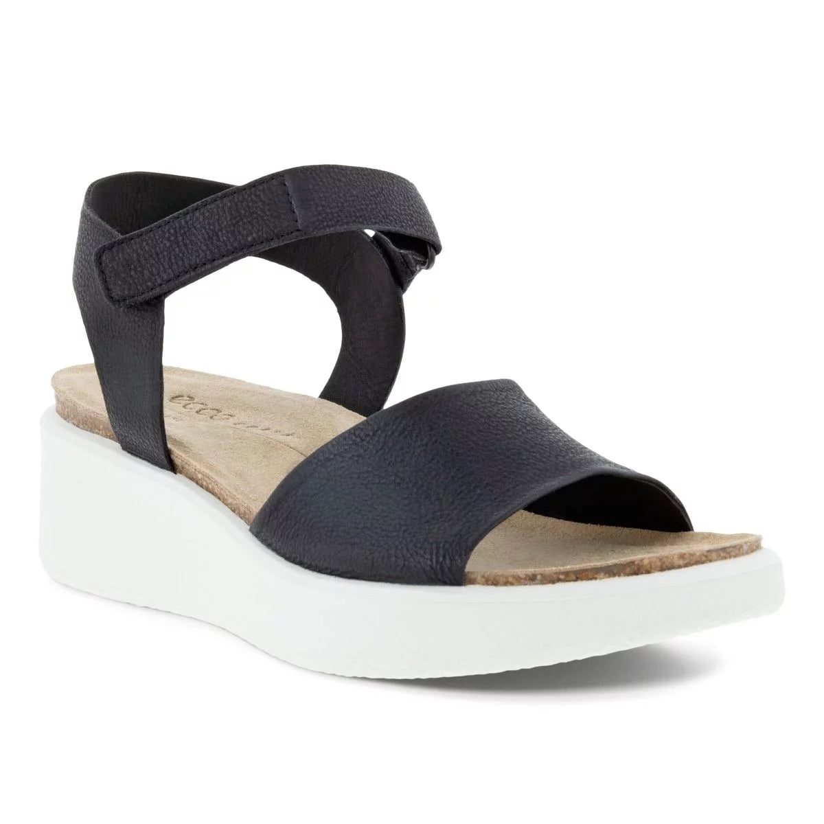 Black Nubuck Wedge Sandal C5388