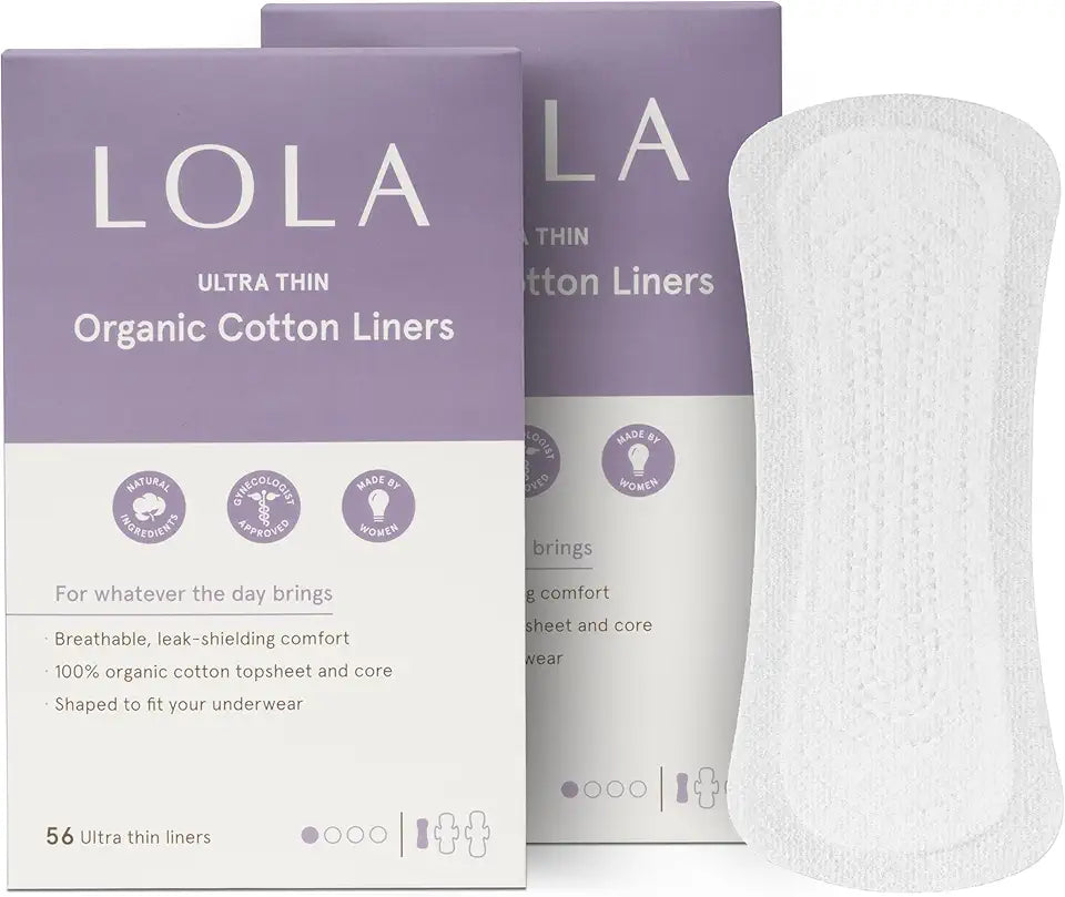 Ultra Thin Organic Cotton Panty Liners, 112 Count J31445