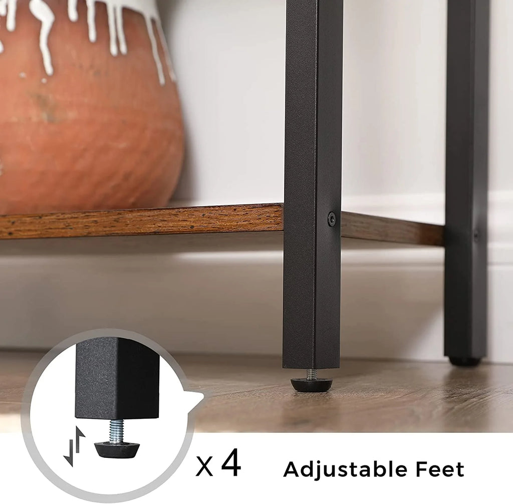 5 Shelf Rustic Brown and Black Bookshelf S473582