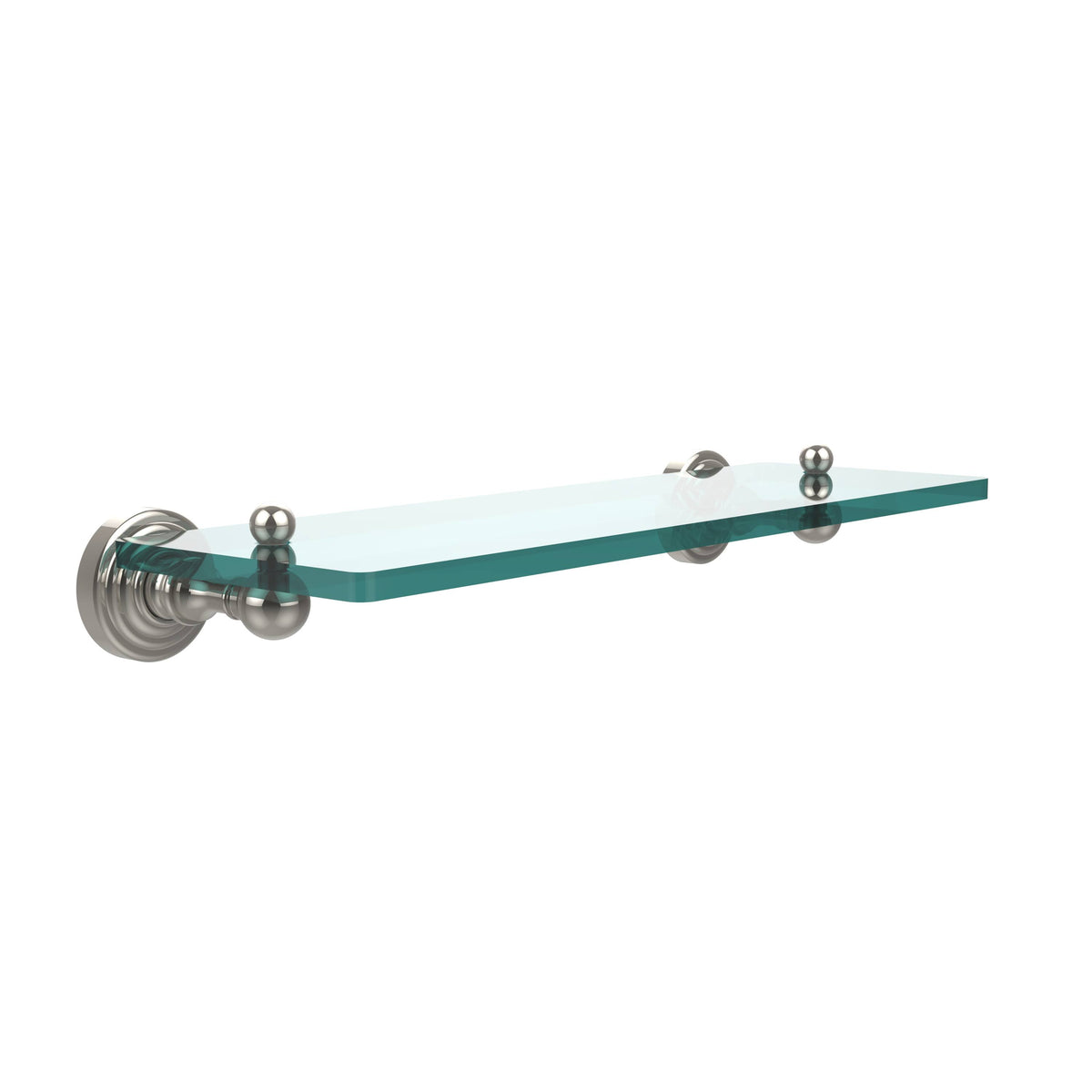 16 inch Glass Vanity Shelf Polished Nickel A60549