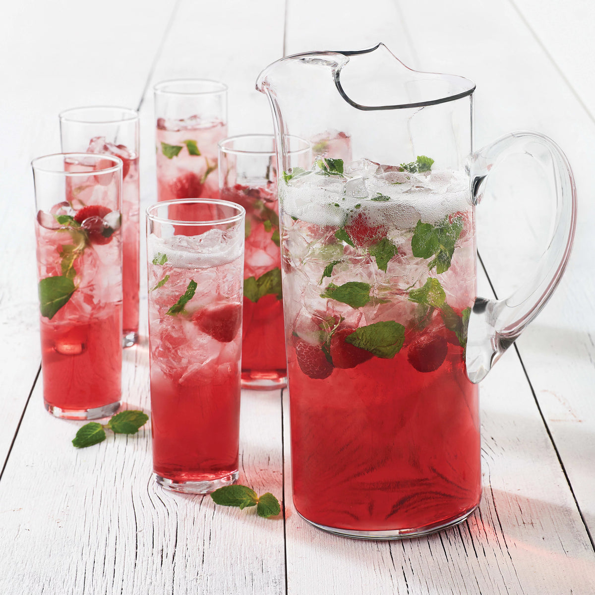 6 Highball Glasses and Pitcher Set E81391