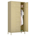 72" H Metal Storage Lockers with Doors and Rod, 7+1 Doors, Camel L99723