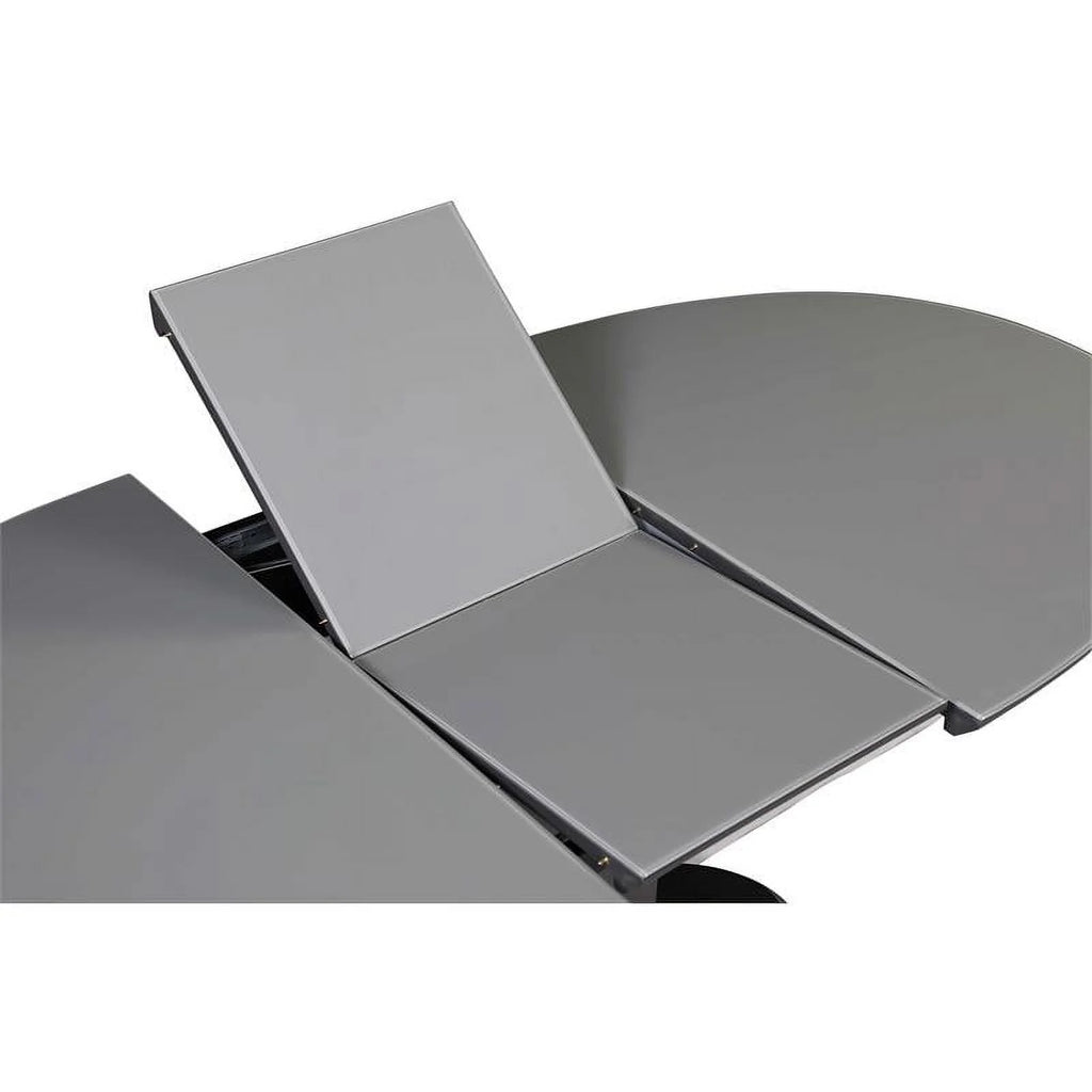 Matte Gray & Black Wood Dining Table J83809