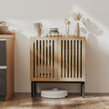 Buffet Cabinet with Storage, 2 Doors with Metal Base and Adjustable Shelf K538