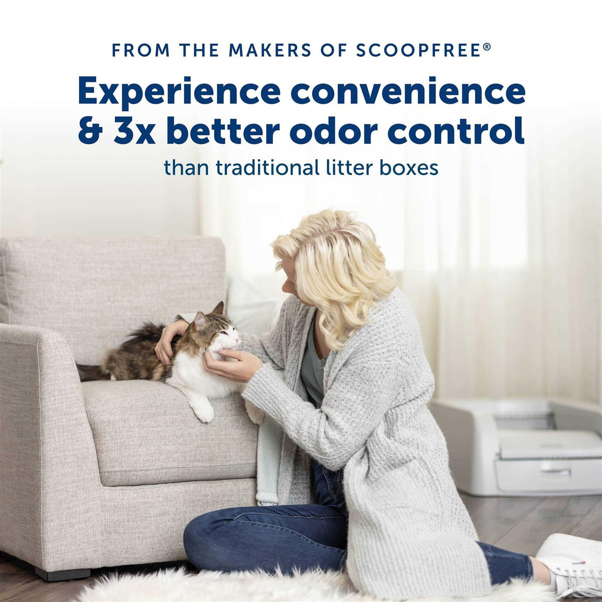 Self-Cleaning Clumping Litter Box V348