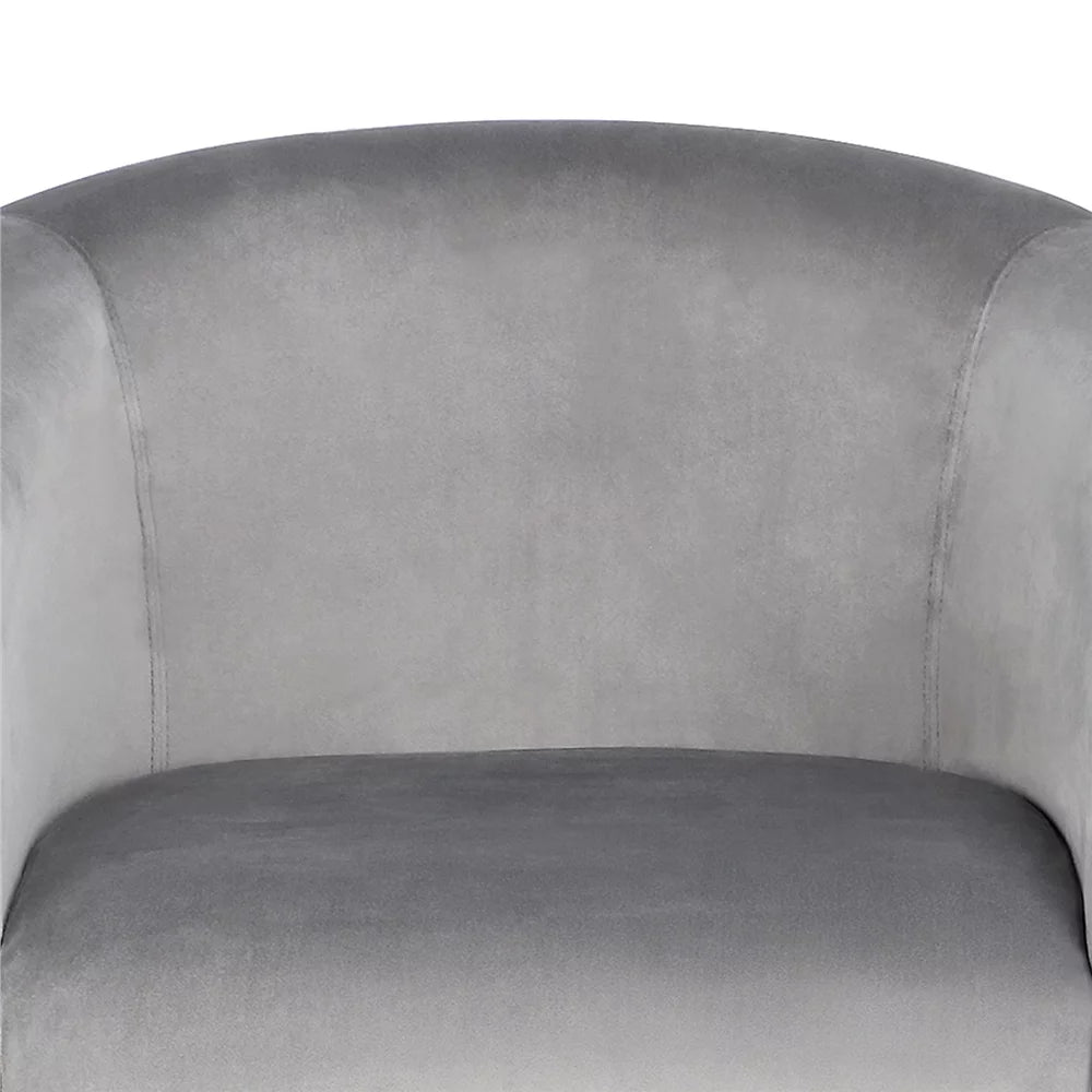 Gray Club Chair and Ottoman Set I55896