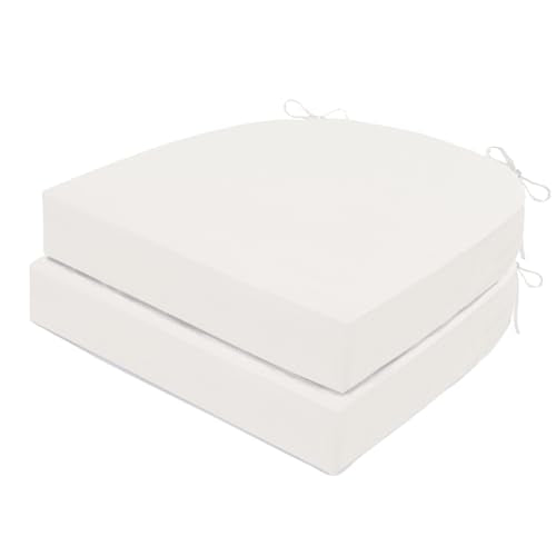 Waterproof Memory Foam Outdoor Chair Cushions Set of 2, 18x18x3 Inch, Blue Z746461