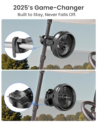 10000mAh Portable Clip on Fan with LED Lantern and Hook S572350