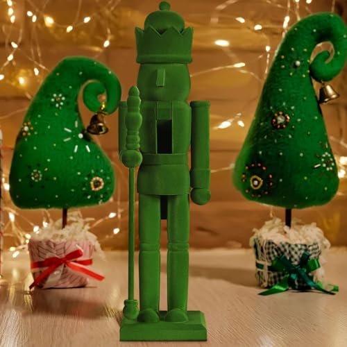 Flocked Christmas Nutcracker Figure X7093