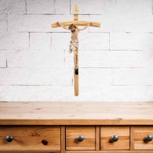 Large Wooden Crucifix with Resin Corpus, 24 inches K229232