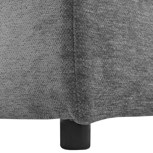 6 Seater Reversible Modular Sectional Sofa Sleeper Couch Bed Chenille Upholstered with USB Ports M557