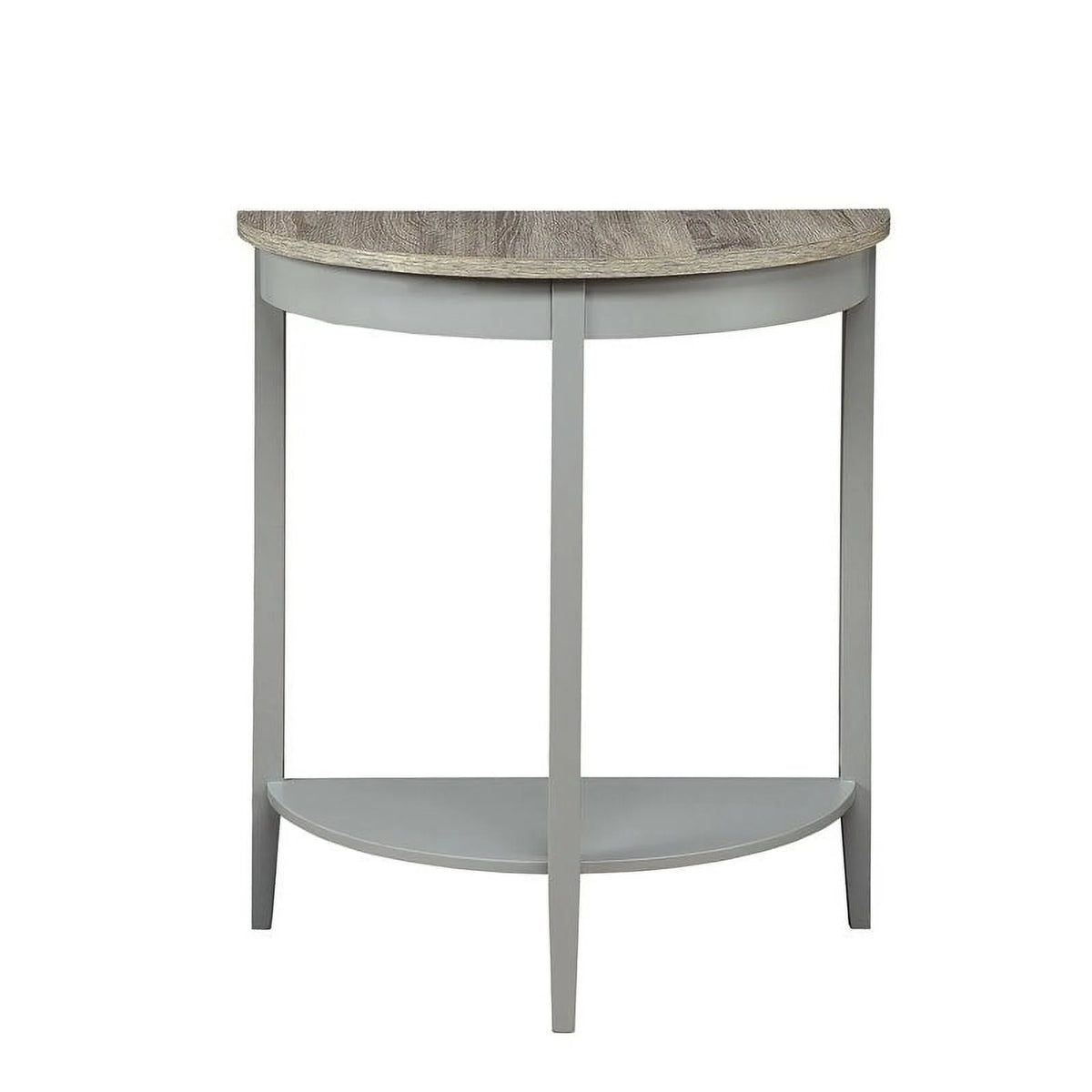 Contemporary Stone Console Table in Gray Oak and Gray A51966