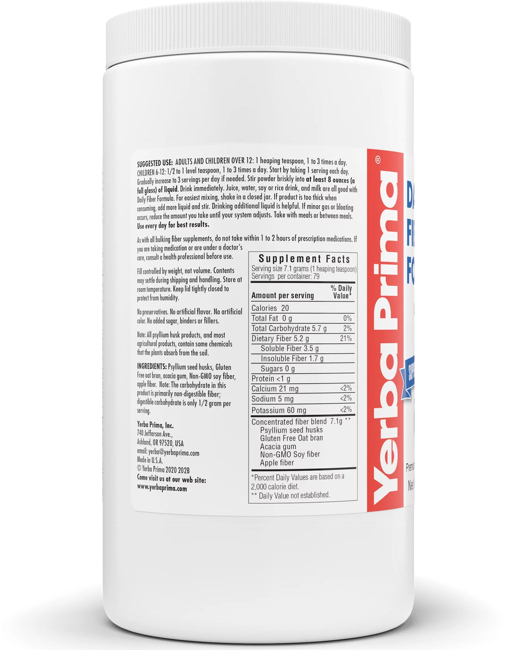 20 oz Soluble and Insoluble Fiber Powder Supplement R882890