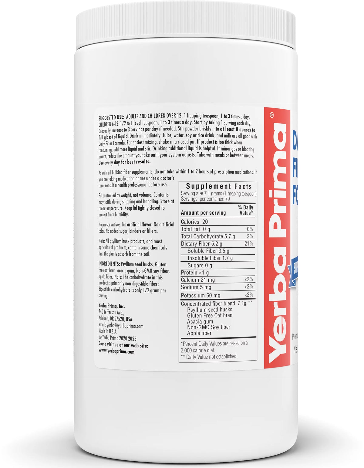 20 oz Soluble and Insoluble Fiber Powder Supplement R882890