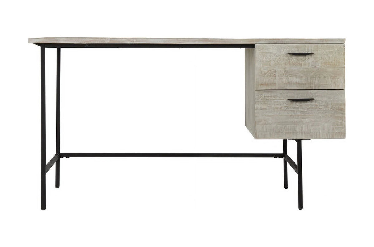 55 in. Solid Wood Writing Desk with Two Drawers Y703